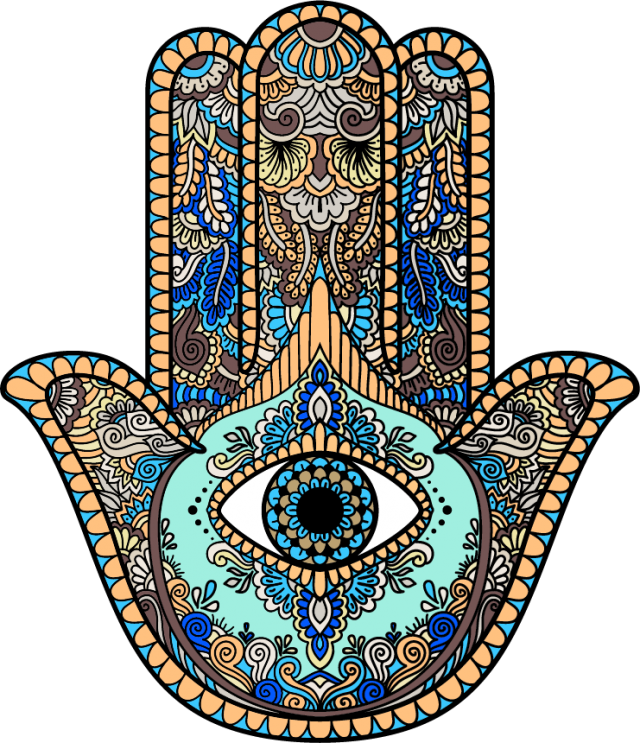 Hamsa Hand der Fatima Schlüsselanhänger Amulett - Abwehr böses Auge